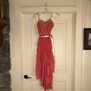 Teeze Me - Gown - High Low - Prom - Lace - Tiered Skirt - Sz 3